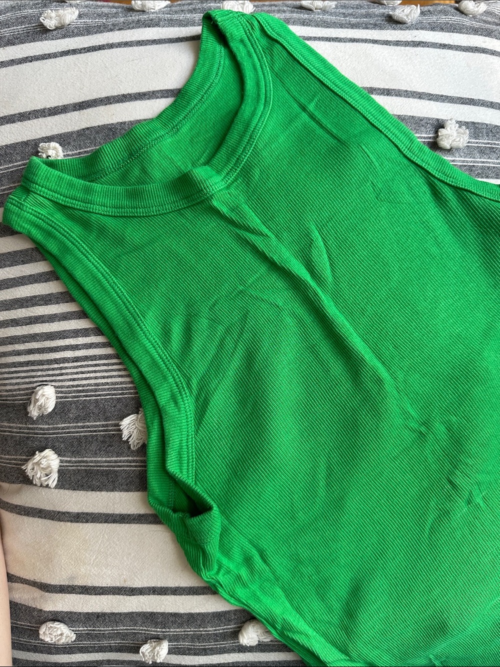 a new day Bright Green Ribbed Tank Top